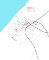 Routes van buslijn N/25 door de jaren heen; actueel tot en met 2011.