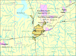 Detailed map of Junction City, Kansas