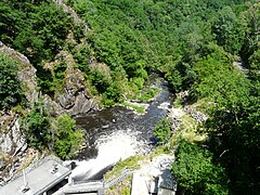 La Diège en aval du barrage.