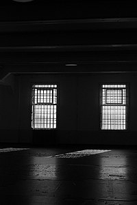 Dining Hall in Alcatraz Federal Penitentiary, San Francisco, CA, USA