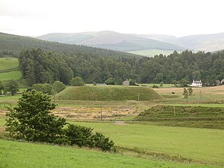 Doune of Invernochty castle in Aberdeenshire, Scotland, UK