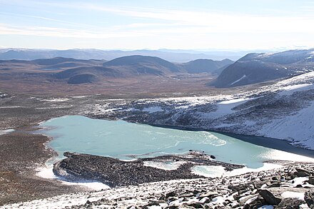 Glacial lake at Snøhetta