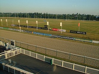 The finish straight at Wolverhampton Racecourse Dunstall Park racecourse, Wolverhampton - geograph.org.uk - 642521.jpg