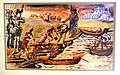 Image from the Duran Codex showing Indians making ships under the direction of the Spanish