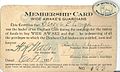 Elephant Club membership card and button, 1921 (34738495601).jpg