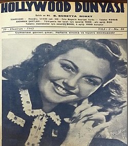 Şekil 4. Hollywood Dünyası dergisinden bir kapak. Kaynak: Hollywood Dünyası, 1945, s. 1.