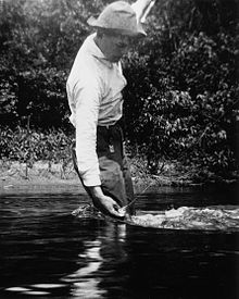 Ernest Hemingway Fishing at Walloon Lake, Michigan, 1916.jpg