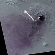 False color image from 19 June 2011 showing extent of lava flow on that date.