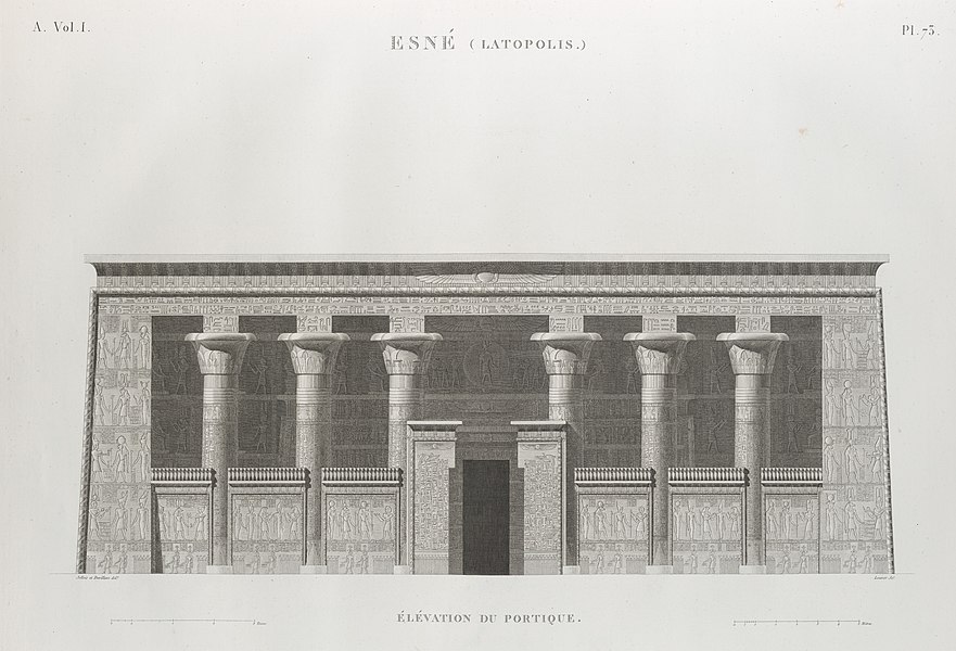 Pl.73 - Élévation du portique