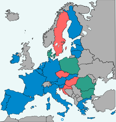 Euro Plus Pact participants  Eurozone participants  Non-Eurozone participants   Other EU member states