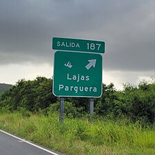 PR-2 west at exit 187 to PR-117 in Rayo, Sabana Grande