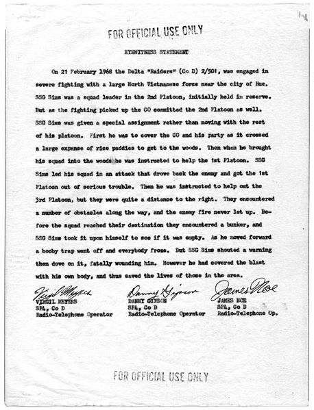 File:Eyewitness Statement of Virgil Meyers, Danny Gipson, and James Noe, Company D, Second Battalion (Airborne), 501st... - NARA - 305388.jpg