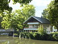 Petrihaus und Ginkgo, Ansicht von Osten