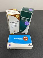 Selection of Flucloxacillin preparations found in the UK