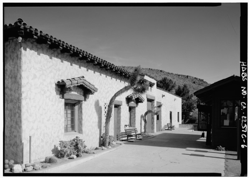 File:GARAGE, WEST SIDE FROM NORTHWEST - Death Valley Ranch, Garage-Long Shed-Bunkhouse, Death Valley Junction, Inyo County, CA HABS CAL,14-DVNM,1-C-6.tif