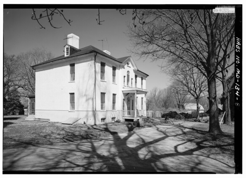 File:GENERAL VIEW, SOUTHEAST (FRONT) AND SOUTHWEST (SIDE), FROM SOUTH - Compton Bassett, 16508 Old Marlboro Pike, Upper Marlboro, Prince George's County, MD HABS MD,17-MARBU.V,3-8.tif