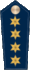 Blue epaulette with 4 golden stars