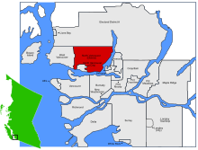 Locatie van District of North Vancouver in Brits-Columbia