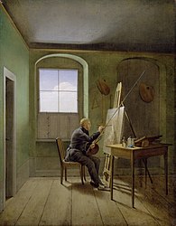 Georg Friedrich Kersting: Caspar David Friedrich in his Studio (1811)
