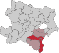 Map of the judicial district of Wiener Neustadt