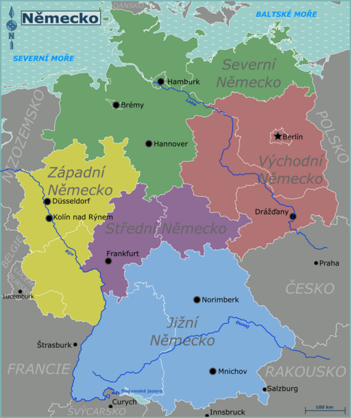 Mapa Německa