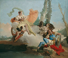 Rinaldo Enchanted by Armida, Giovanni Battista Tiepolo. Giovanni Battista Tiepolo - Rinaldo Enchanted by Armida - Google Art Project.jpg