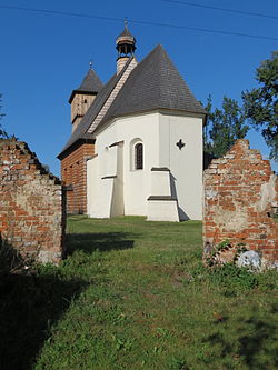 Gliwice, kościół św. Jerzego w Ostropie, widok od wsch. (3).JPG