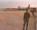 תא"ל גדעון רז בשדה התעופה בבירות במסגרת הכנת דו"ח לקחי חיל הים ממלחמת לבנון הראשונה, אוגוסט 1982.