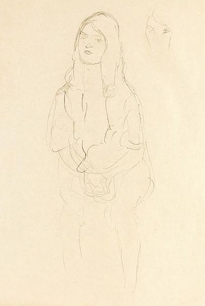 File:Gustav Klimt Sitzendes Mädchen nach links 1912.jpg