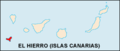 Map of Canarias showing El Hierro