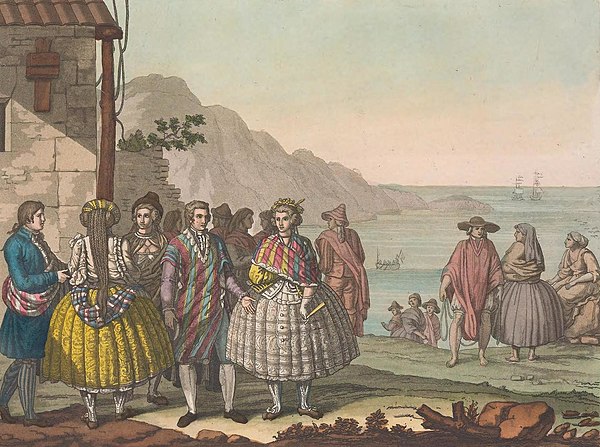 Clothing of the inhabitants of Concepción in the early 19th century