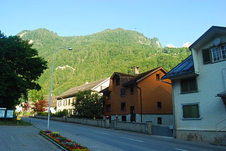 Hätzingen Village in Glarus, Switzerland