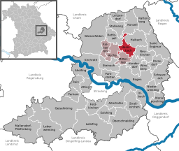 Läget för Haselbach i Landkreis Straubing-Bogen