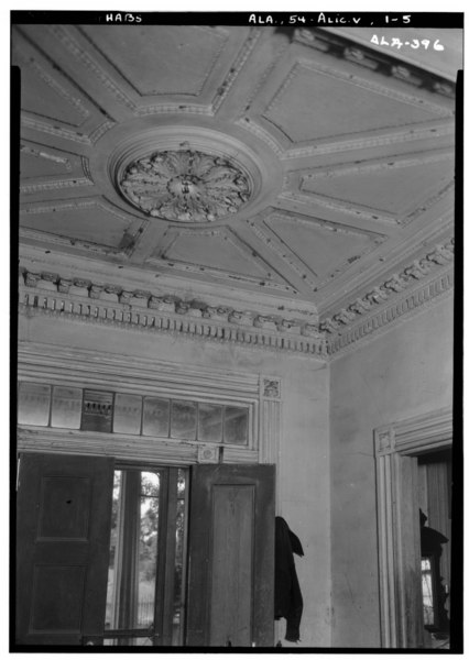 File:Historic American Buildings Survey Alex Bush, Photographer, June 2, 1937 LOOKING EAST IN HALL. - Dr. William Hughes House and Outbuildings, Hughes Creek vicinity, Aliceville, HABS ALA,54-ALIC.V,1-5.tif