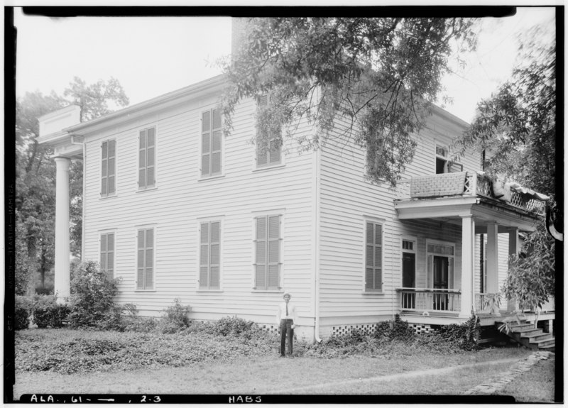 File:Historic American Buildings Survey Alex Bush, Photographer, May 9, 1935 REAR (W) AND NORTH SIDE - Lawler House, County Road 11, Talladega, Talladega County, AL HABS ALA,61- ,2-3.tif