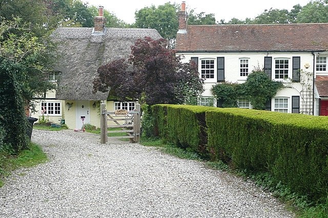 Cottages in Bucklebury Alley, the oldest part of Cold Ash.