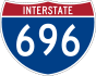 Interstate 696 marker