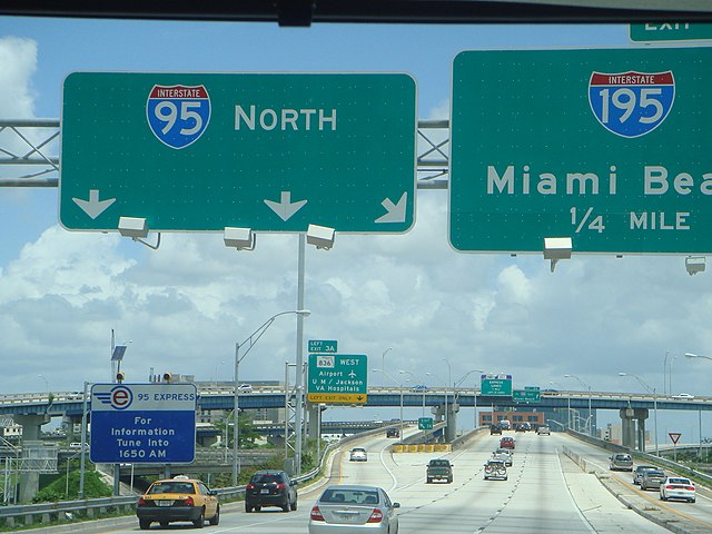 I-95 northbound at the Midtown Interchange in Miami