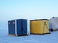 Ice shacks in Wisconsin