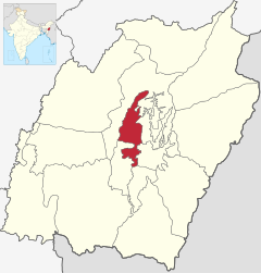 Localizacion del districte de Bishnupur en Manipur