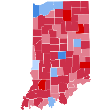 Indiana Presidential Election Results 2012.svg