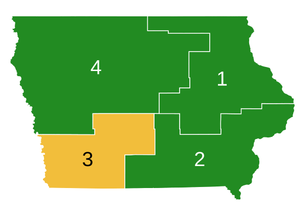 File:Iowa Democratic presidential caucuses election results by congressional district, 2020.svg