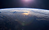 Západ slunce nad Tichým oceánem z paluby Mezinárodní vesmírné stanice
