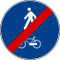 Italian traffic signs - fine percorso pedonale e ciclabile.svg