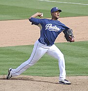 Nova with the San Diego Padres during spring training in 2009