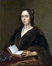 Anna Maria van Schurman, 1649, 87 × 68.6 cm, National Gallery, Lontoo.