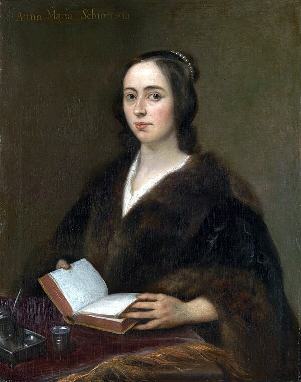 Anna Maria van Schurman, by Jan Lievens, 1649