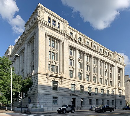 The John A. Wilson Building, the seat of the Government of the District of Columbia, houses the offices of the mayor and the D.C. Council