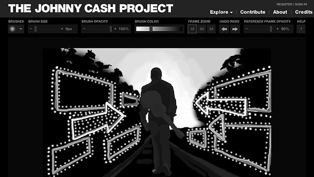 Screen capture from "The Johnny Cash Project"