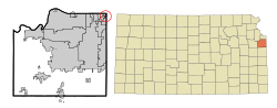 Location of Mission Woods, Kansas